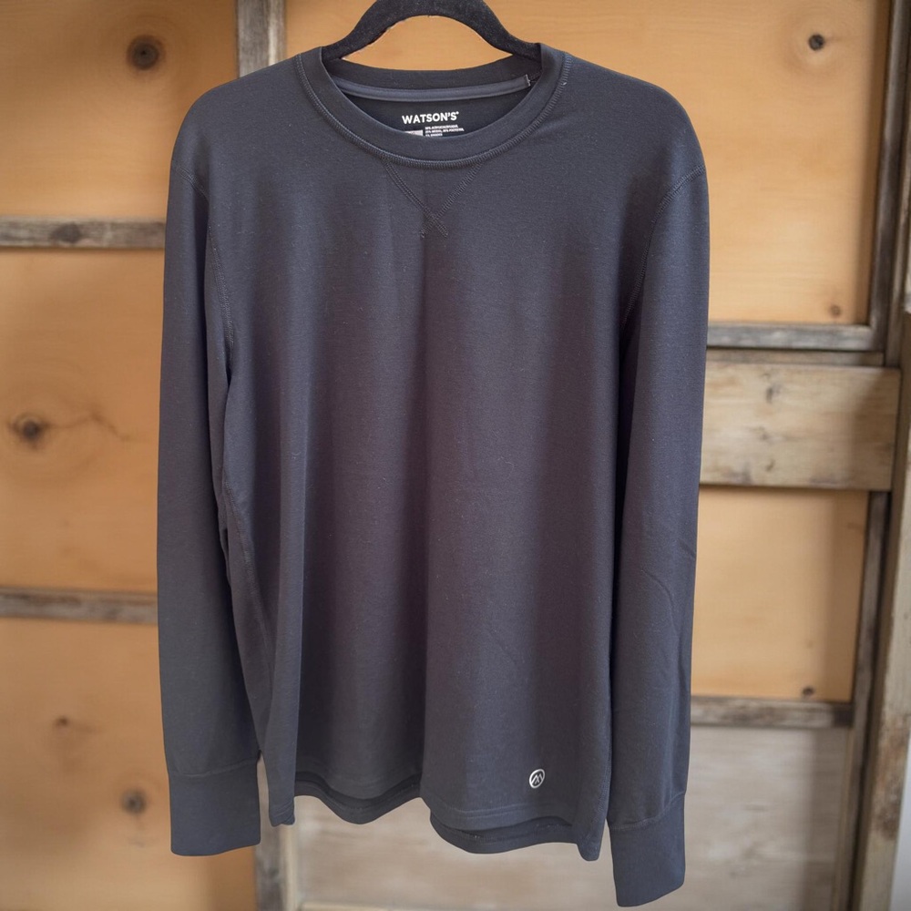 Watson’s Men’s Long Sleeve Black Shirt – Size Large